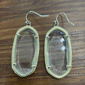 Kendra Scott Elle Gold drop earrings in clear